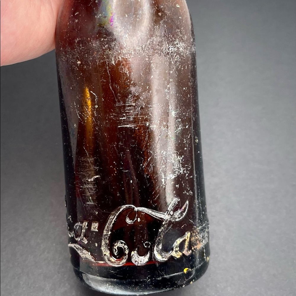 Coca-Cola Co. Amber, Vintage, Bottle, Registered, Philadelphia, PA (C C Co.-14)